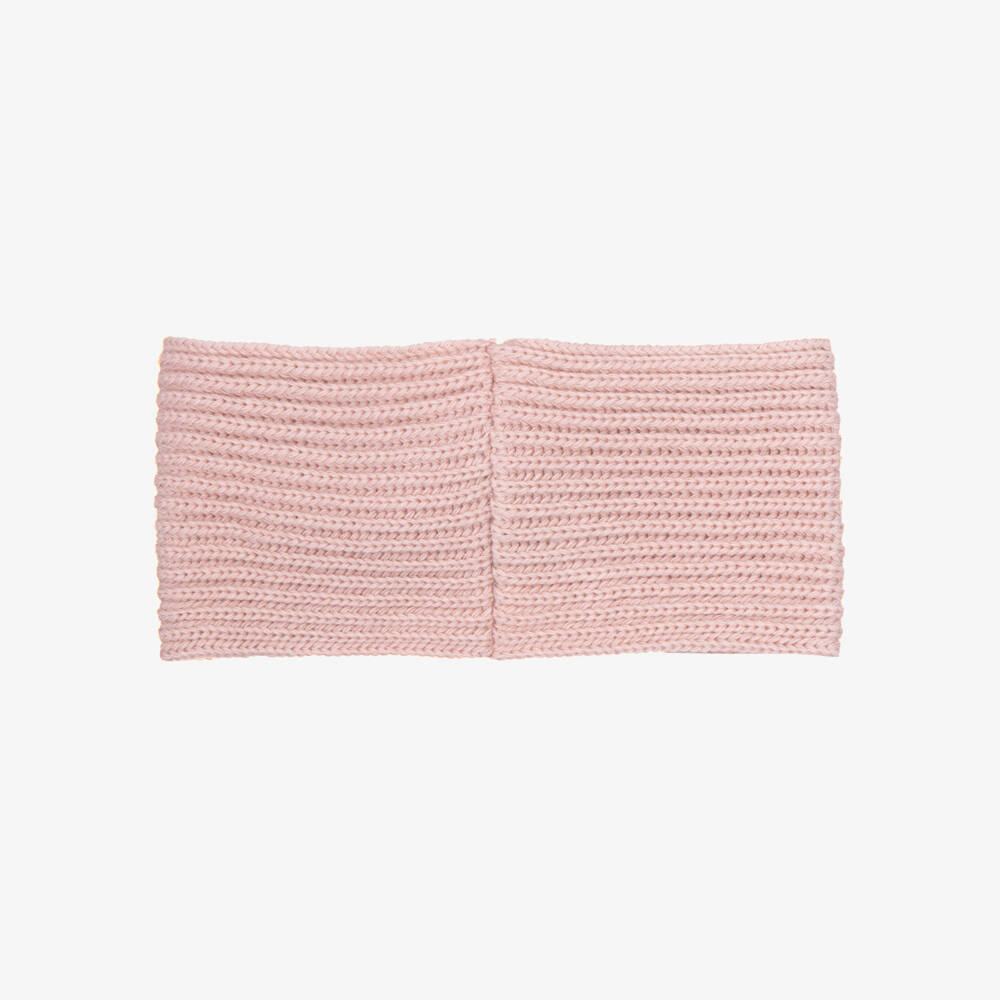 Jamiks-Girls Pink Knitted Headband with Bear | Childrensalon
