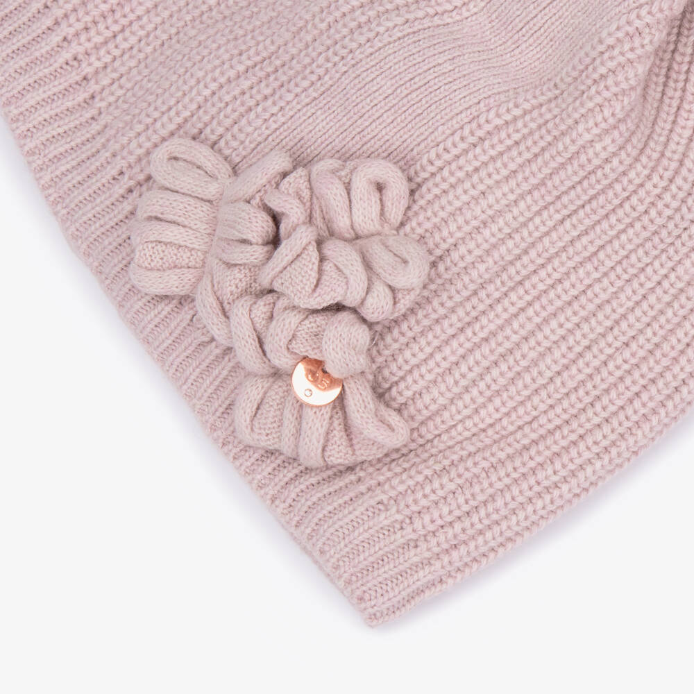 Jamiks-Girls Pink Knitted Pom-Pom Bobble Hat | Childrensalon