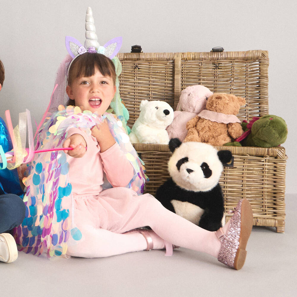 Jamiks-Girls Pink Velour Bow Dress with Tulle Skirt  | Childrensalon