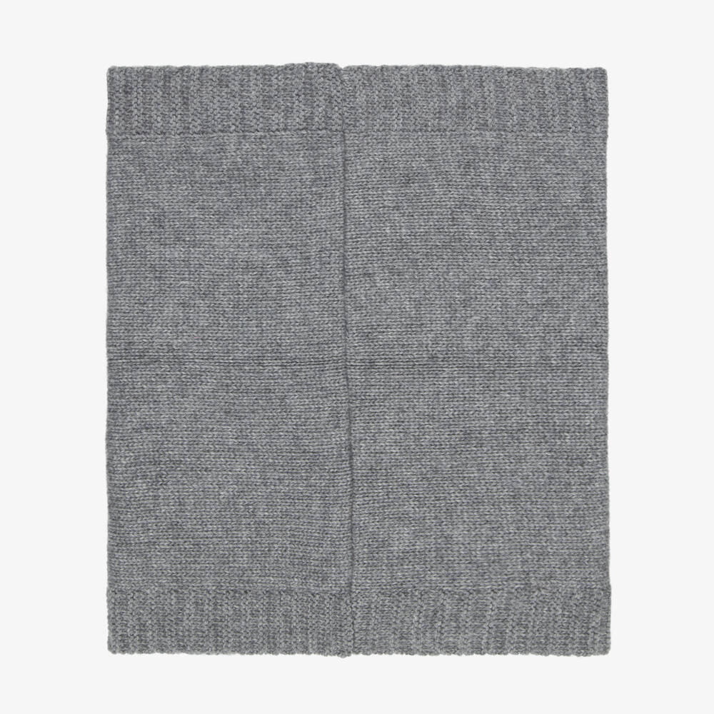 Jamiks-Grey Knitted Snood with Wool & Cashmere | Childrensalon