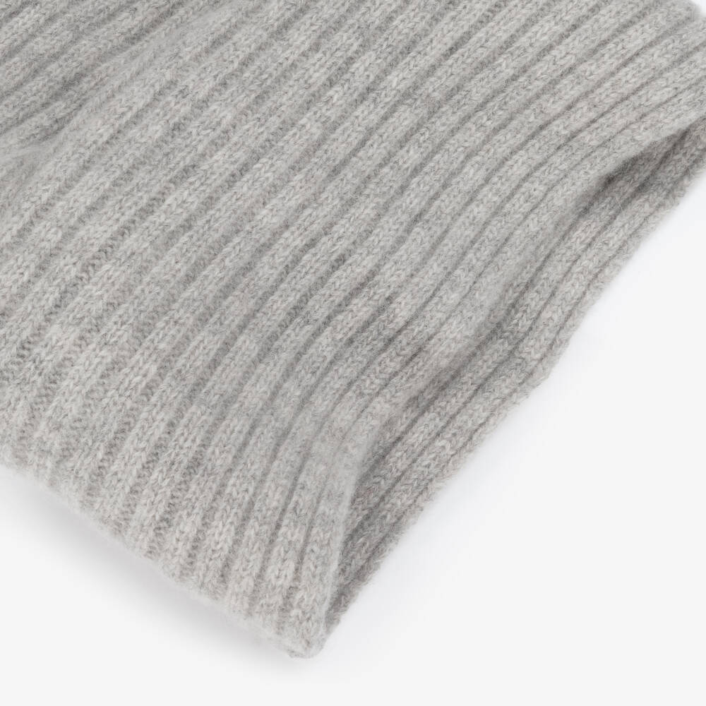 Jamiks-Grey Marl Merino Wool Knit Snood | Childrensalon