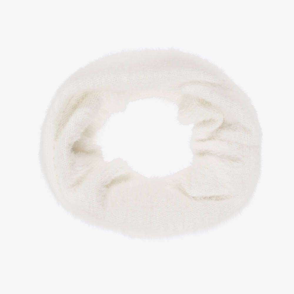 Jamiks-Ivory Fluffy Knited Snood | Childrensalon