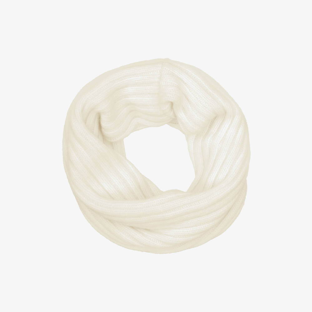 Jamiks-Ivory Snood in a Merino Wool Knit | Childrensalon