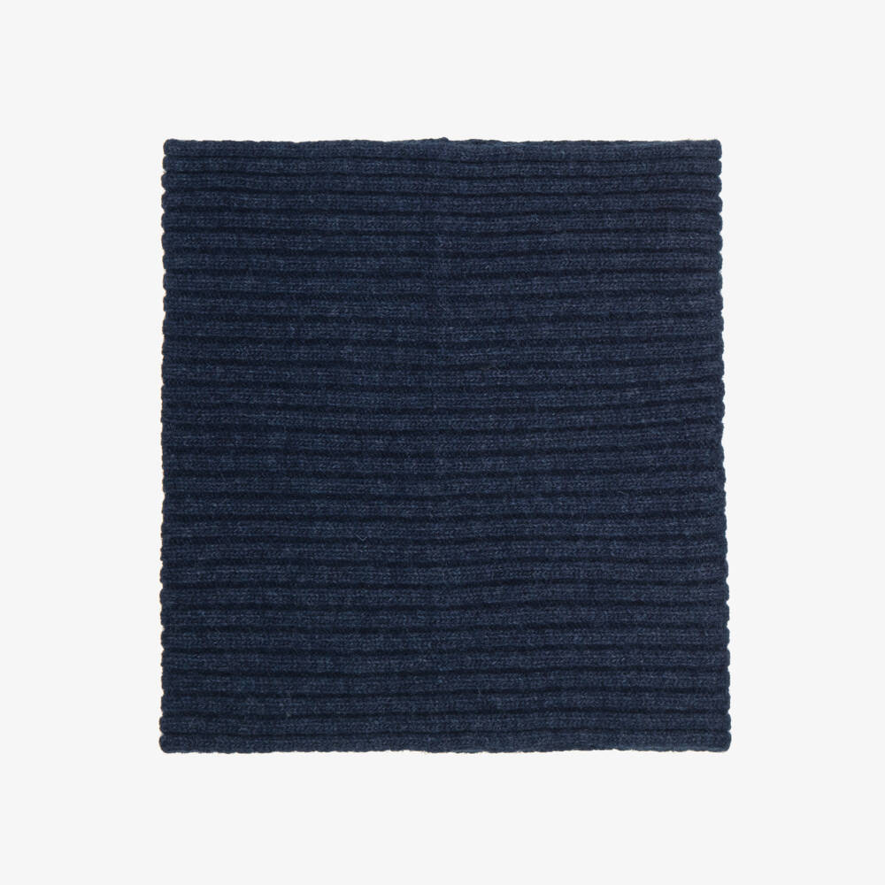 Jamiks-Navy Blue Snood in a Merino Wool Knit | Childrensalon