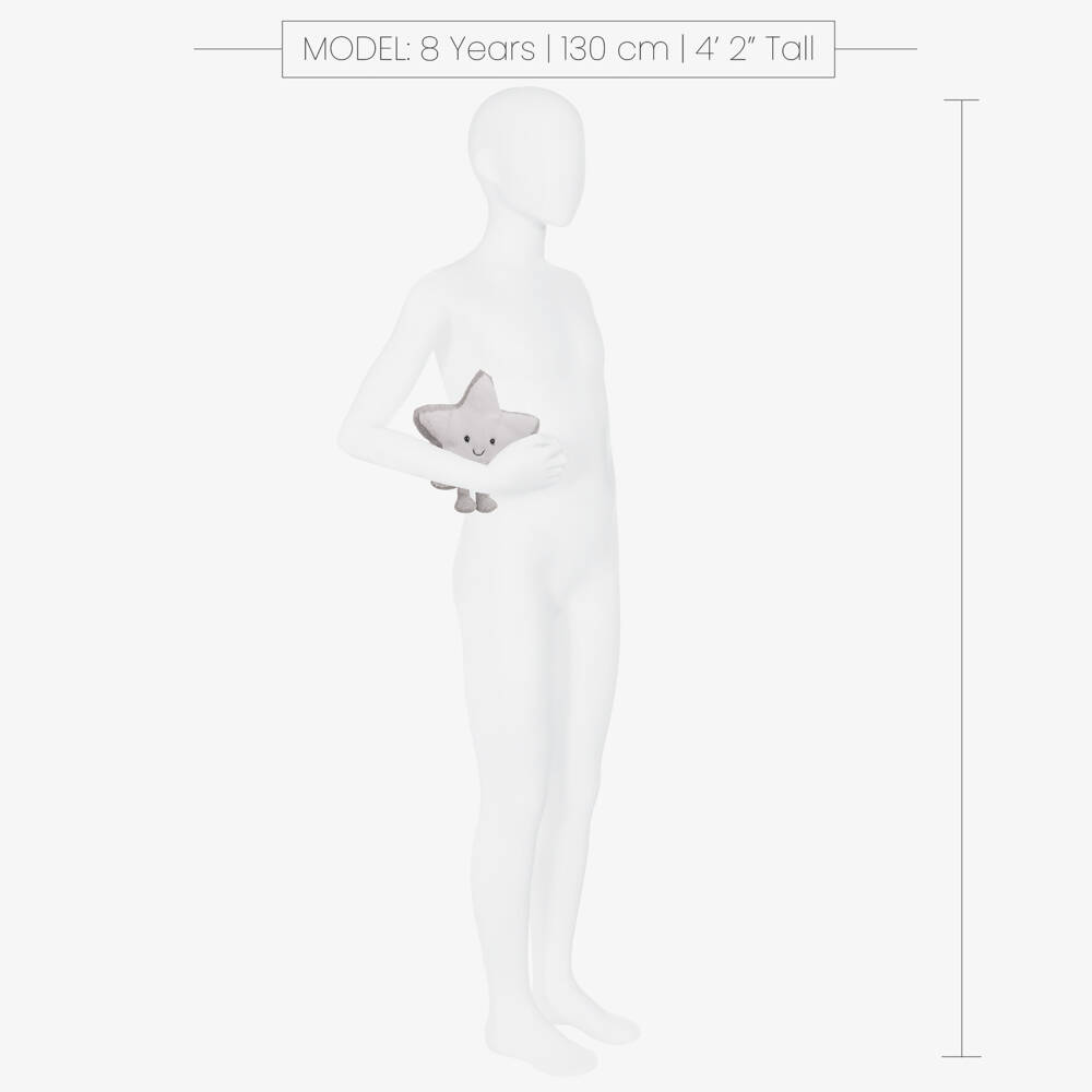 Jellycat-لعبة طرية على شكل نجمة لون فضي (15 سم) | Childrensalon