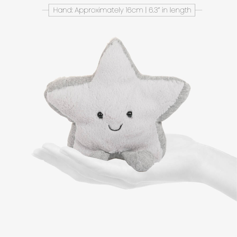 Jellycat-لعبة طرية على شكل نجمة لون فضي (15 سم) | Childrensalon