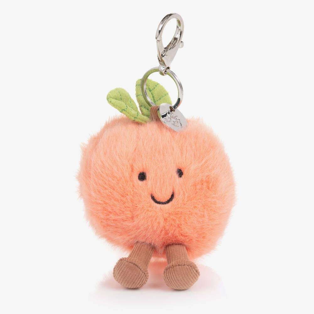 Jellycat-Amuseables Peach Bag Charm (15cm) | Childrensalon