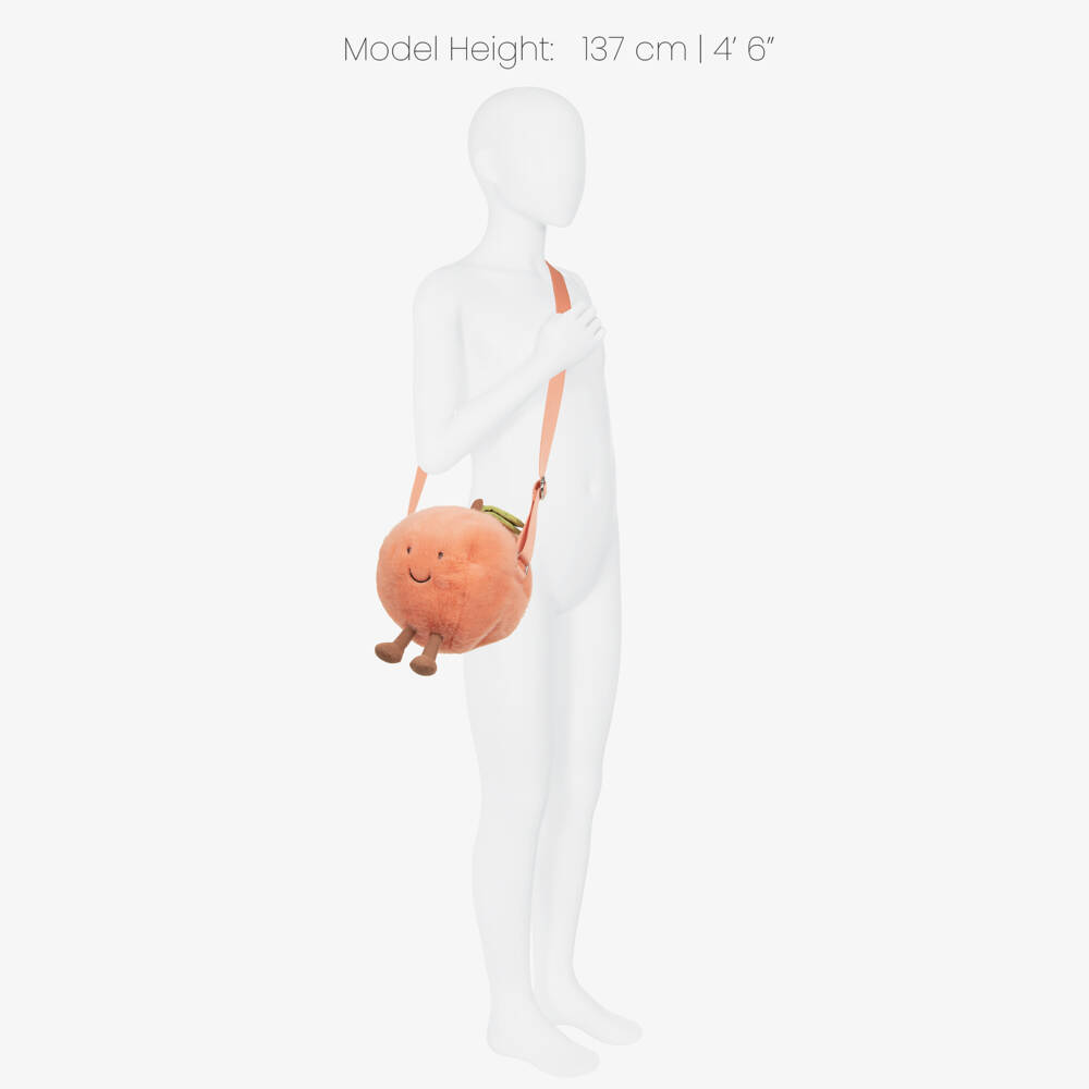 Jellycat-Amuseables Peach Shoulder Bag (18cm) | Childrensalon
