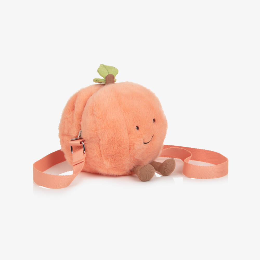Jellycat-Amuseables Peach Shoulder Bag (18cm) | Childrensalon