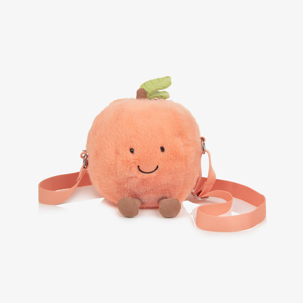 Jellycat-Amuseables Peach Shoulder Bag (18cm) | Childrensalon