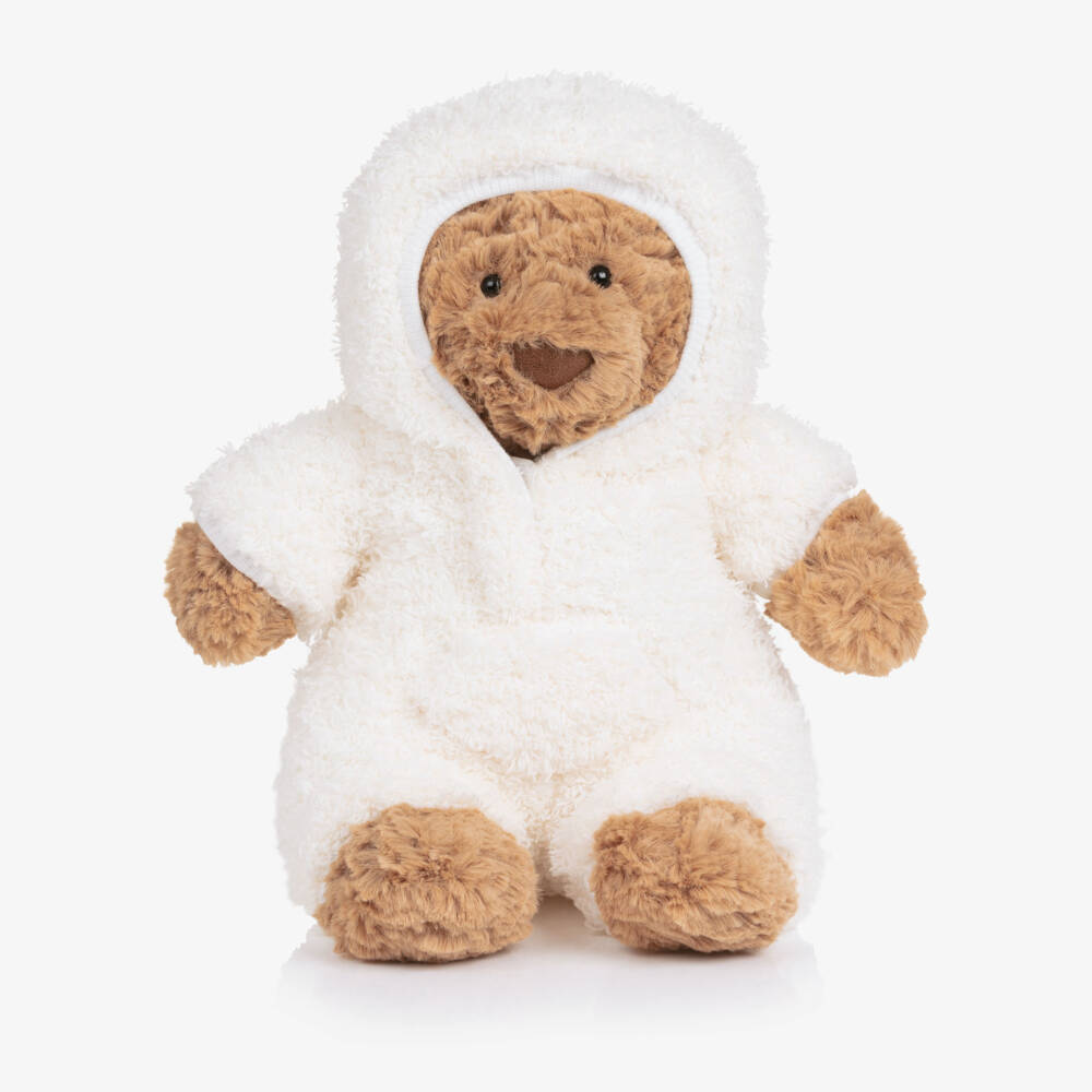 Jellycat-Bartholomew Bear in All-in-one Outfit (26cm) | Childrensalon