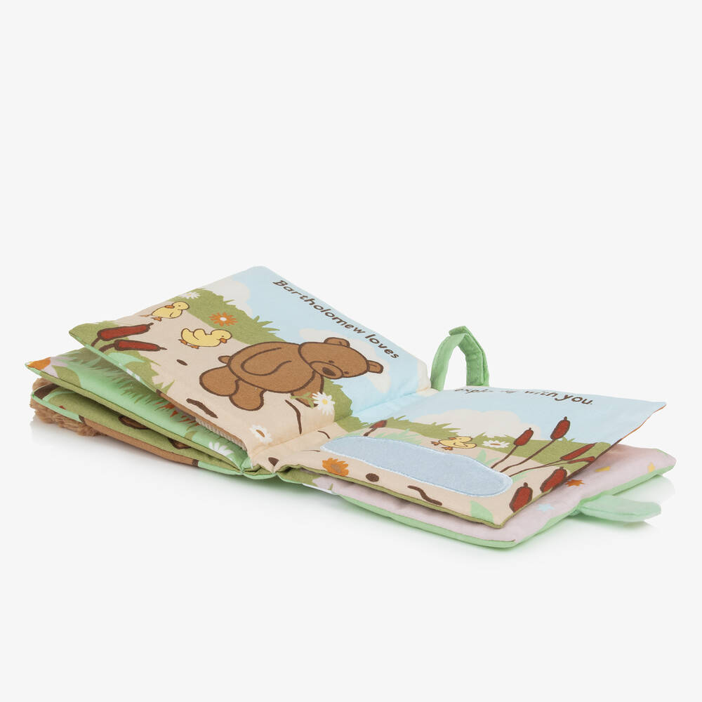 Jellycat-Bartholomew Bear Loves You! Fabric Book (14cm) | Childrensalon