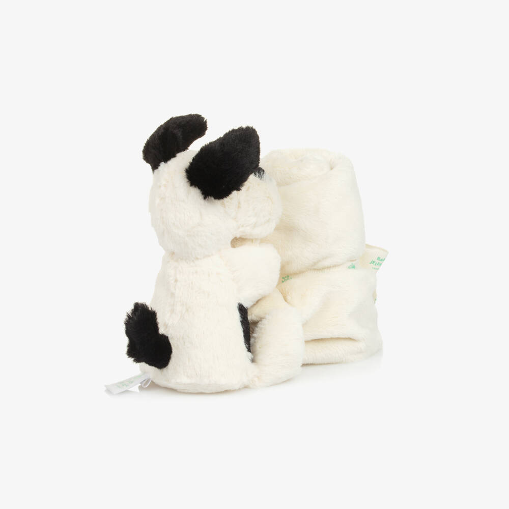 Jellycat-Bashful Ivory & Black Puppy Doudou (34cm) | Childrensalon