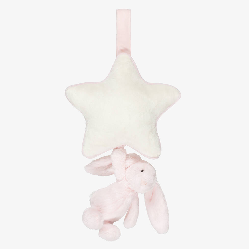 Jellycat-Bashful Pink Bunny Musical Toy (30cm) | Childrensalon