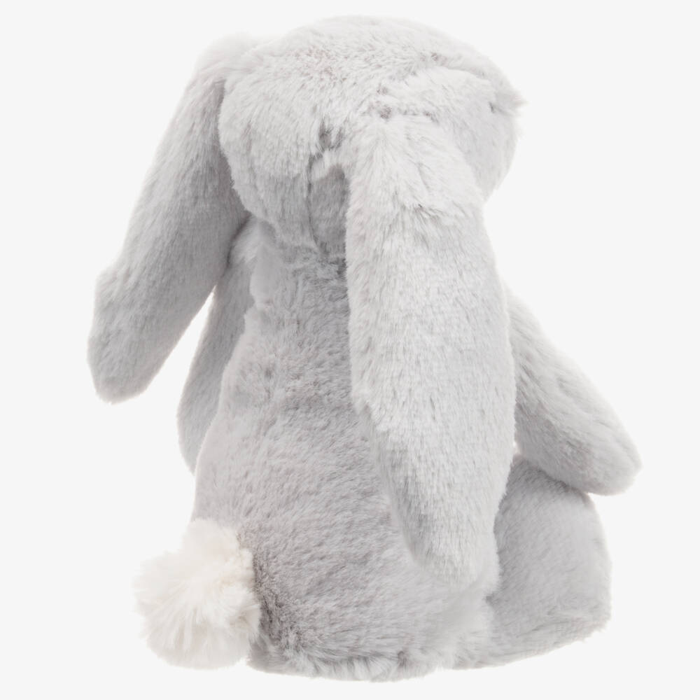 Jellycat-لعبة طرية Bashful Shimmer Bunny Rabbit فرو صناعي لون رمادي (18سم) | Childrensalon