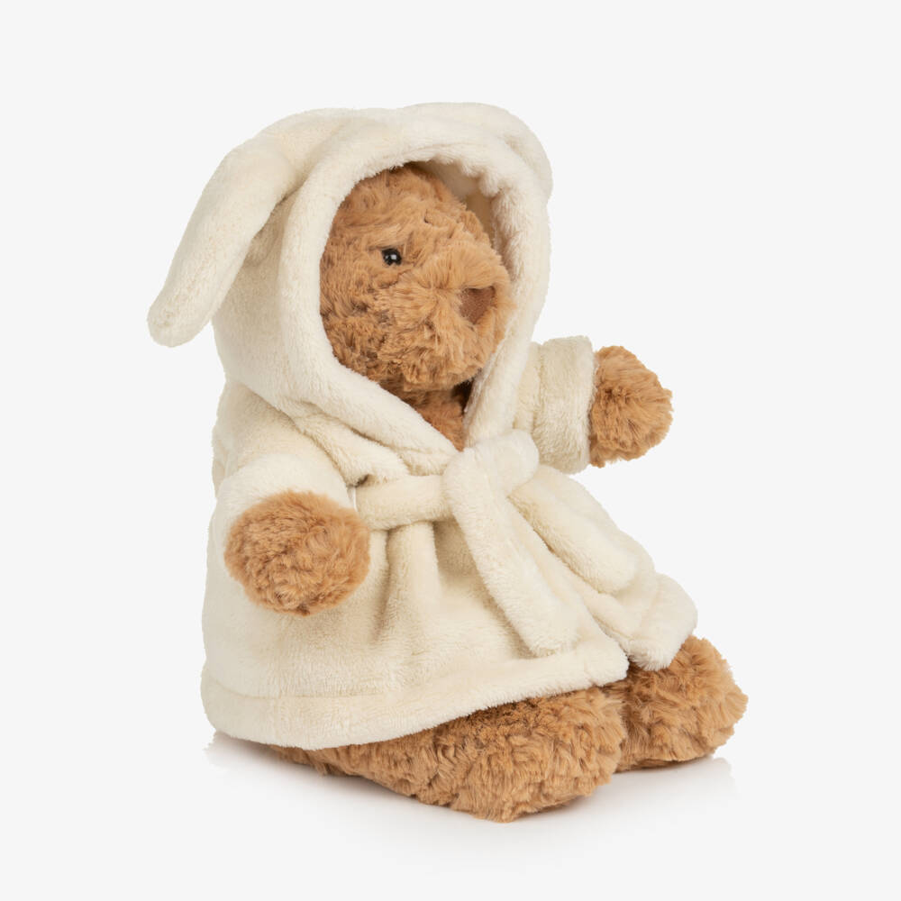 Jellycat-Beige Bathrobe Bartholomew Bear Toy (26cm) | Childrensalon