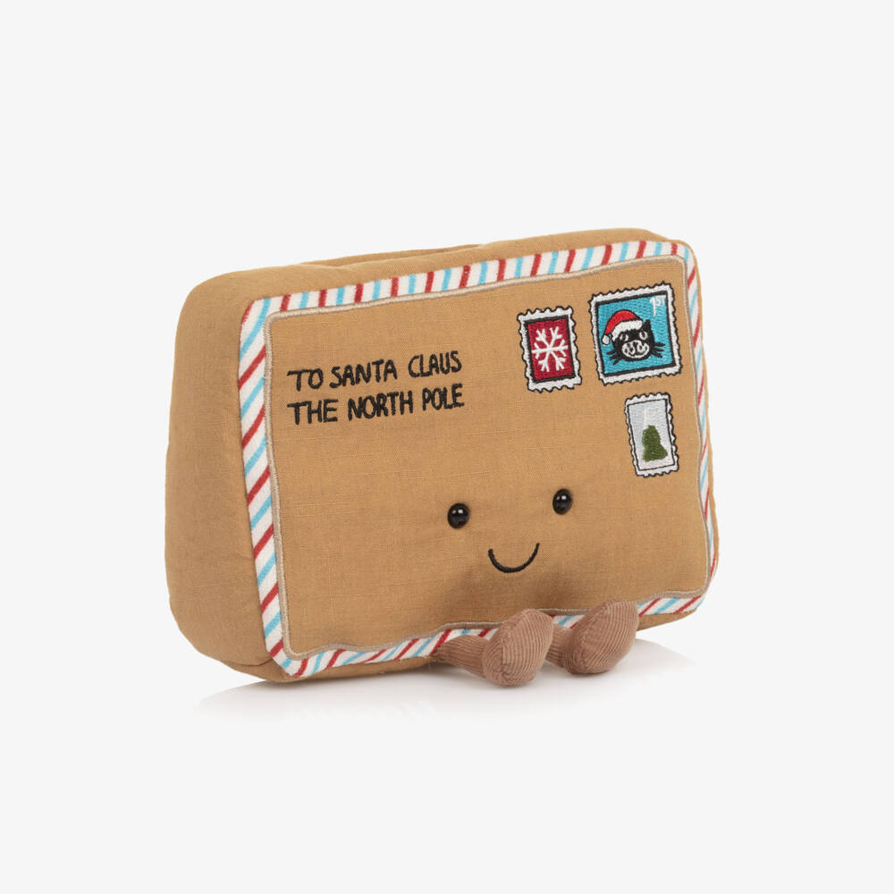 Jellycat-لعبة طرية على شكل رسالة إلى سانتا لون بني (18 سم) | Childrensalon