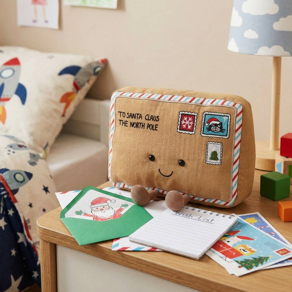 Jellycat-Мягкая игрушка коричневая Amuseables Письмо Санте (18см) | Childrensalon