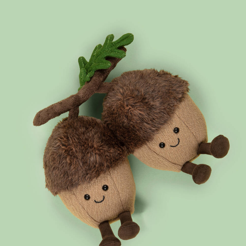 Jellycat-Brown Amuseables Ort & Tum Acorns Soft Toy (18cm) | Childrensalon