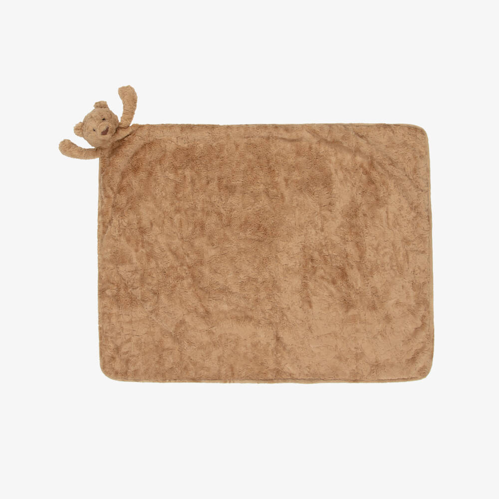 Jellycat-Brown Bartholomew Bear Plush Blanket (73cm) | Childrensalon