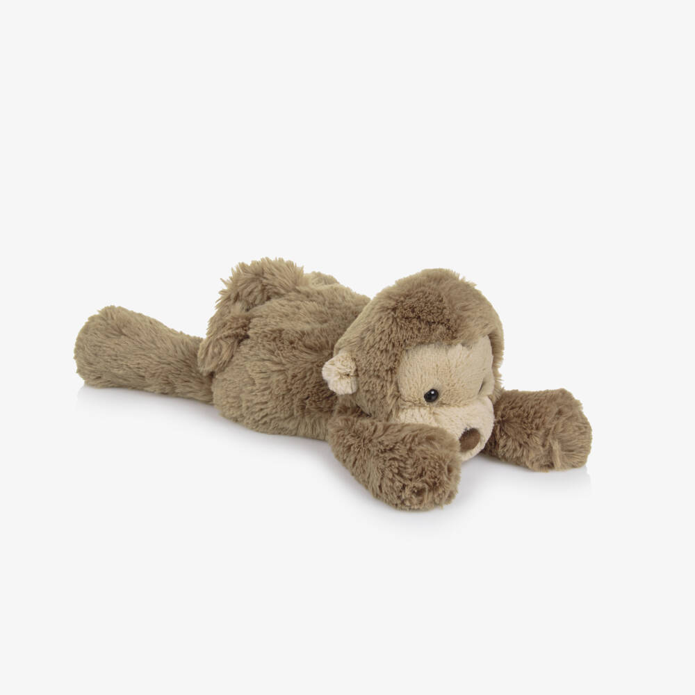 Jellycat-Brown Faux Fur Smudge Monkey Soft Toy (24cm) | Childrensalon