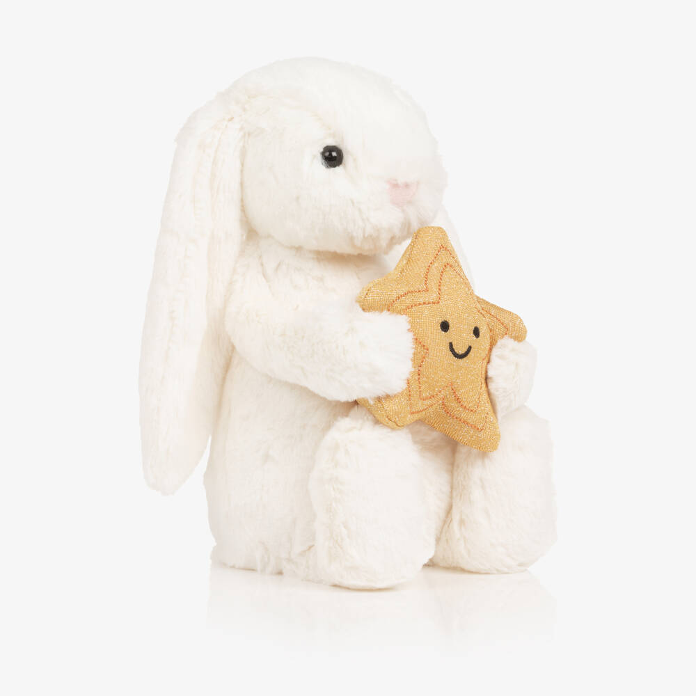 Jellycat-لعبة طرية أرنب مع نجمة لون كريمي (31 سم) | Childrensalon