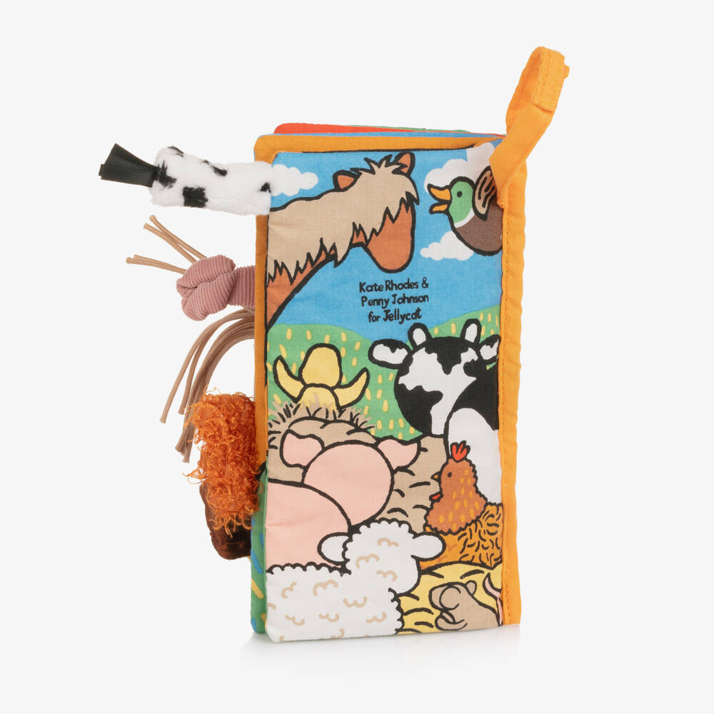 Jellycat-كتاب قماش بتصميم Farm Tails (22 سم) | Childrensalon
