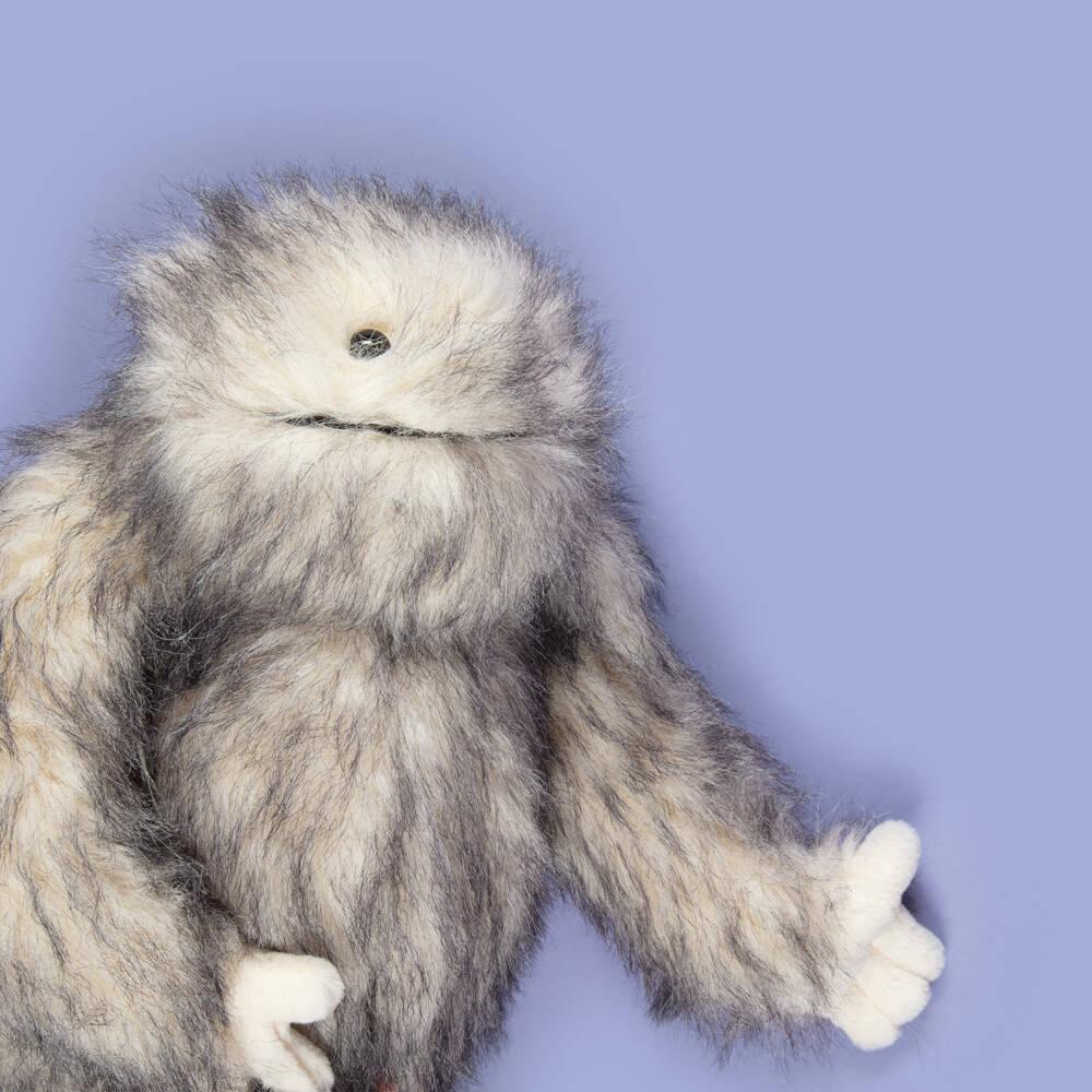 Jellycat-Fluffy Grey Bretti Yeti Soft Toy (29cm) | Childrensalon