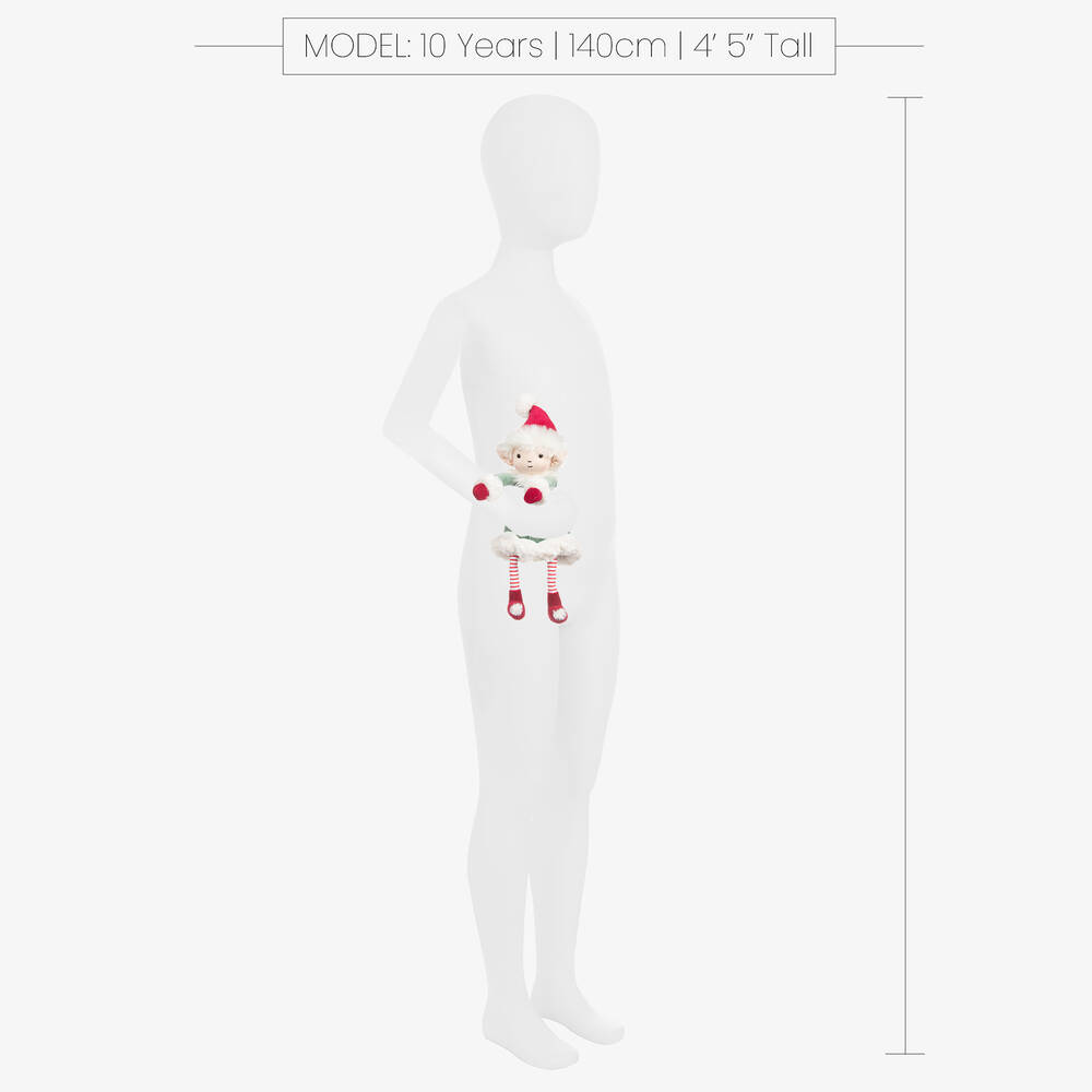 Jellycat-لعبة طرية قزم مخمل لون أخضر وأحمر (34 سم) | Childrensalon