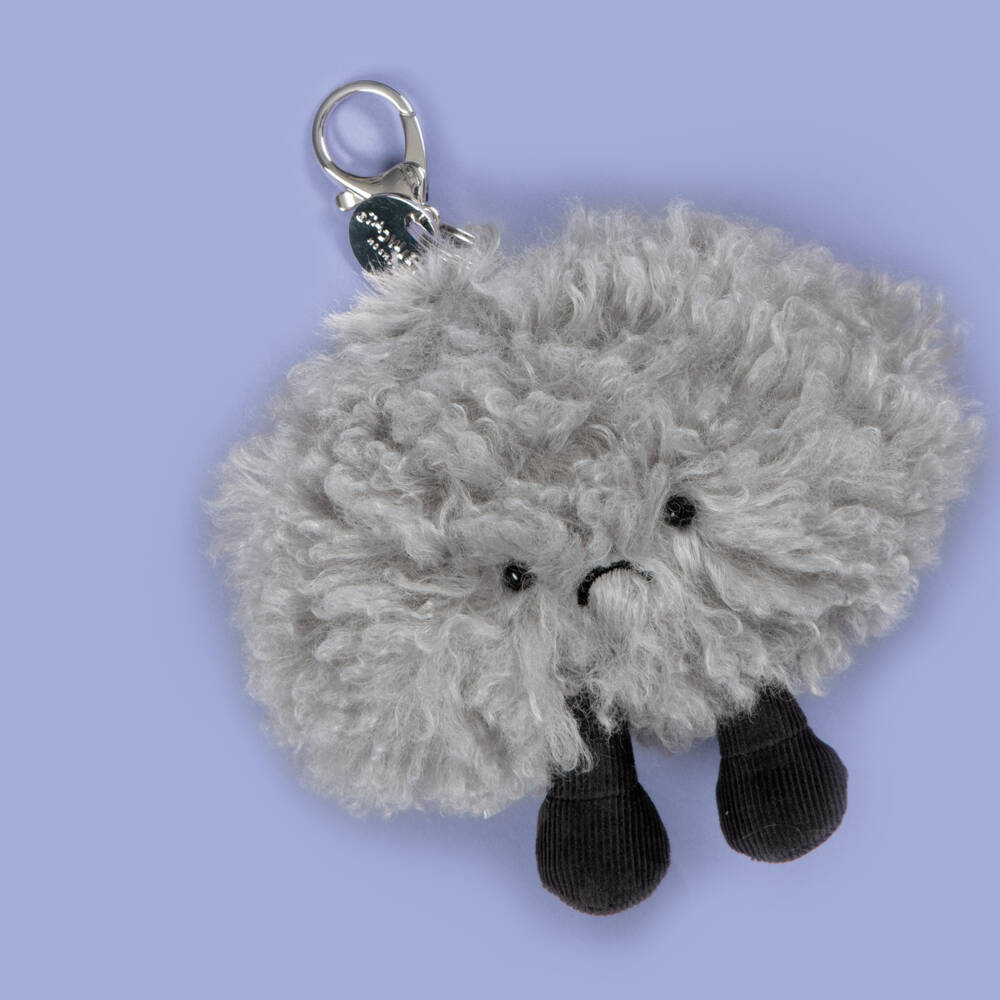 Jellycat-Grey Amuseables Cirrus Storm Cloud Bag Charm (13cm) | Childrensalon