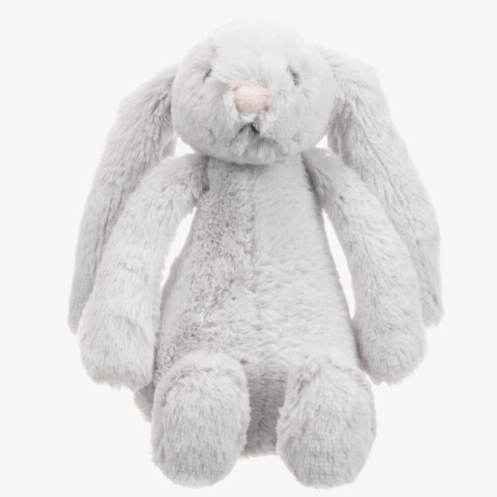 Jellycat-Grey Bashful Shimmer Bunny Rabbit Soft Toy (18cm) | Childrensalon