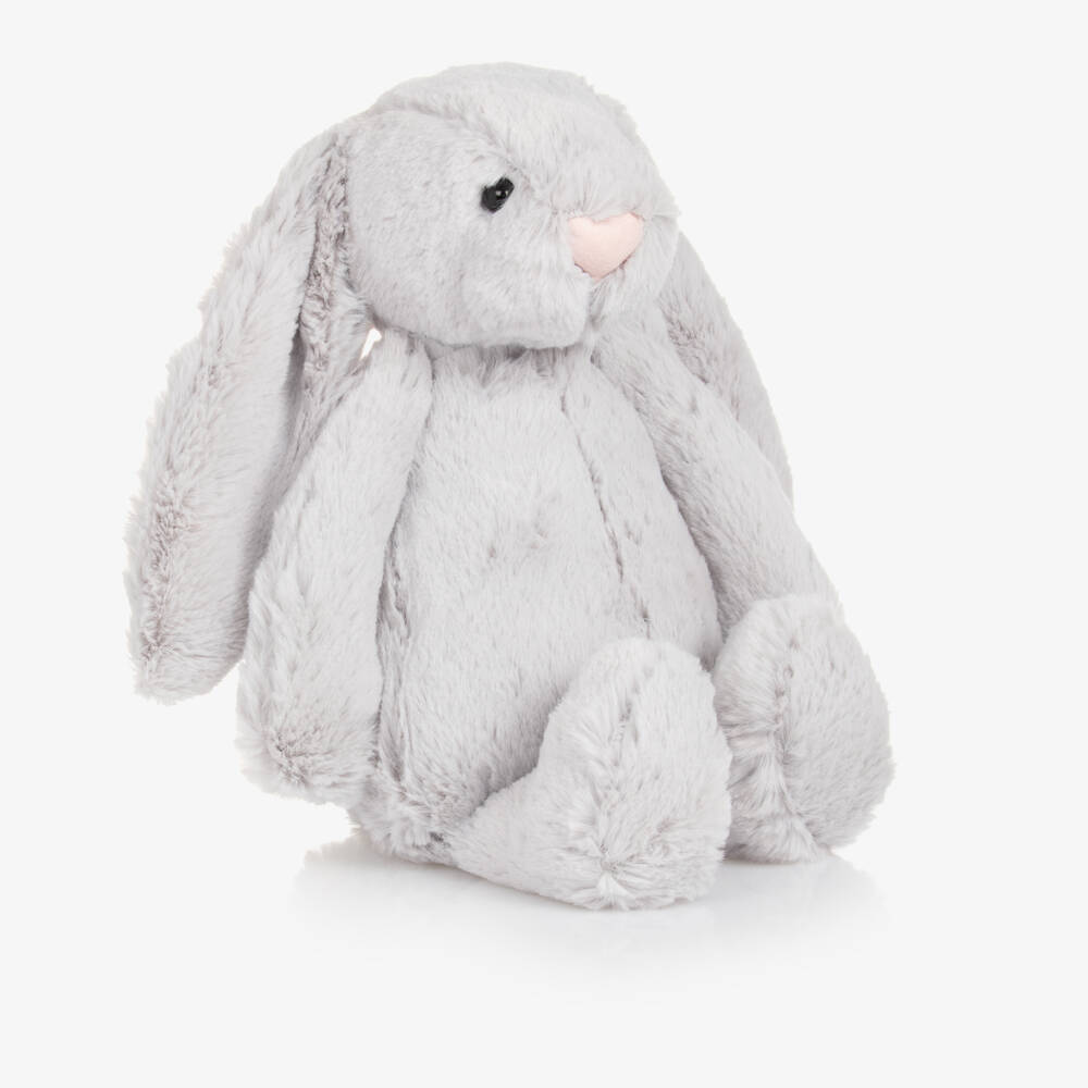 Jellycat-لعبة طرية Bashful Bunny Rabbit فرو إصطناعي لون رمادي (31 سم) | Childrensalon