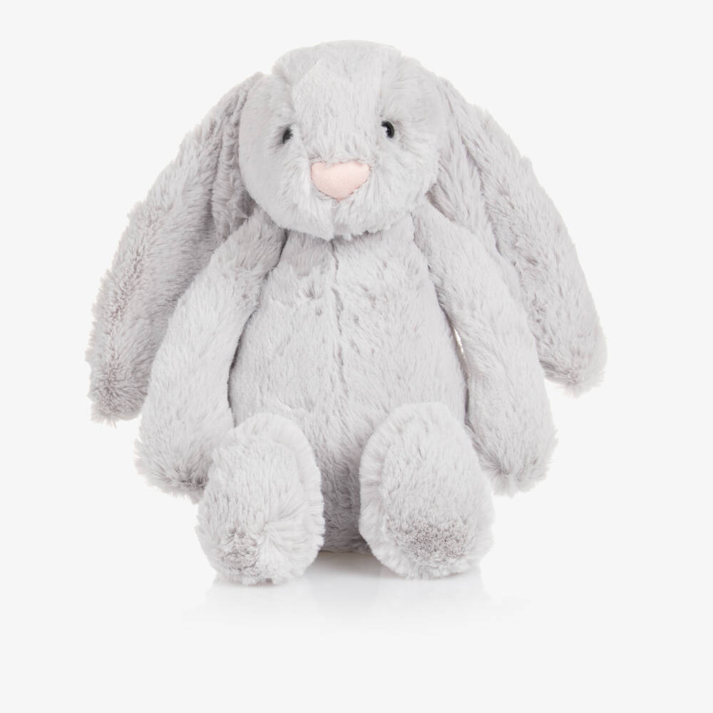 Jellycat-لعبة طرية Bashful Bunny Rabbit فرو إصطناعي لون رمادي (31 سم) | Childrensalon