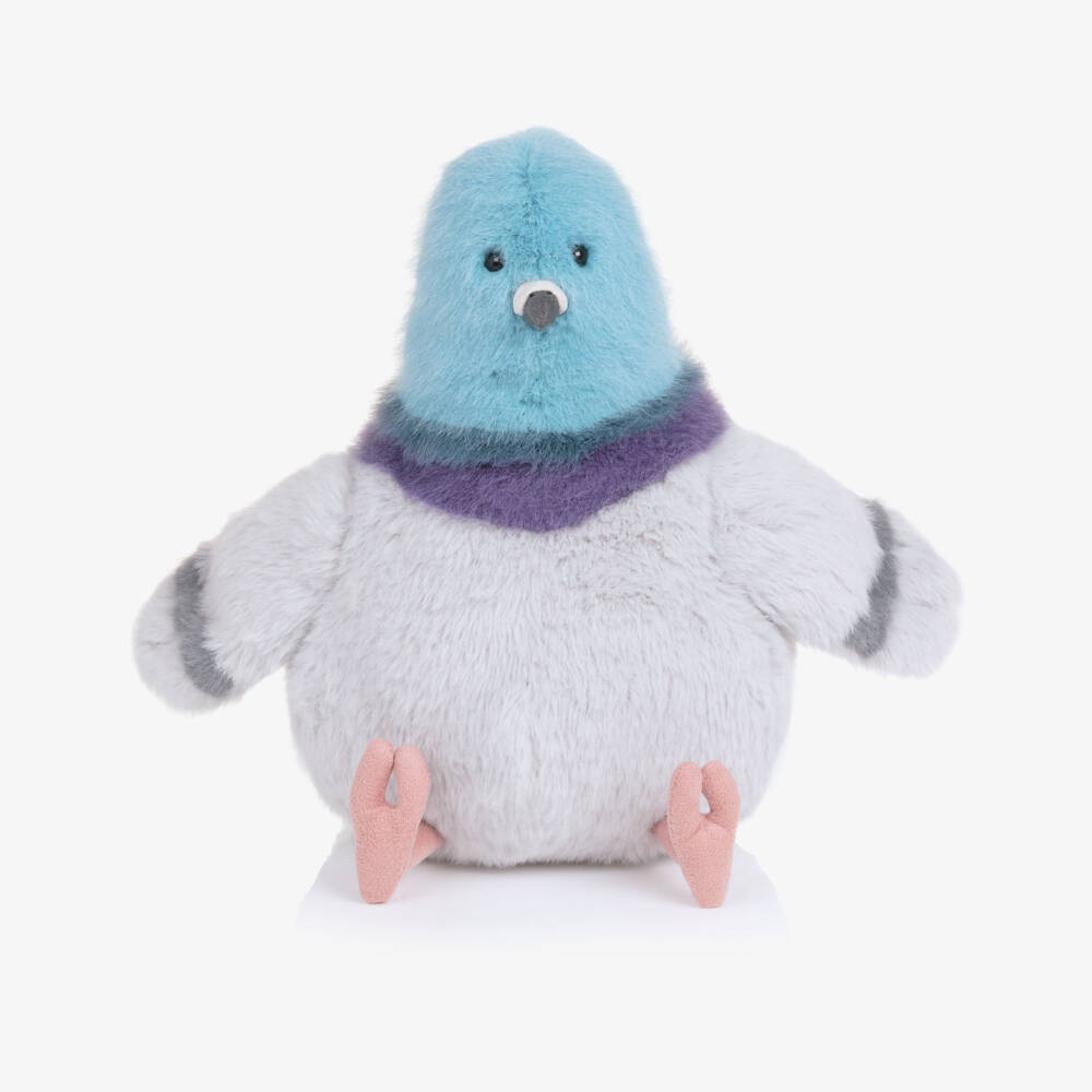 Jellycat-Grey & Blue Strutton Pigeon Soft Toy (22cm) | Childrensalon