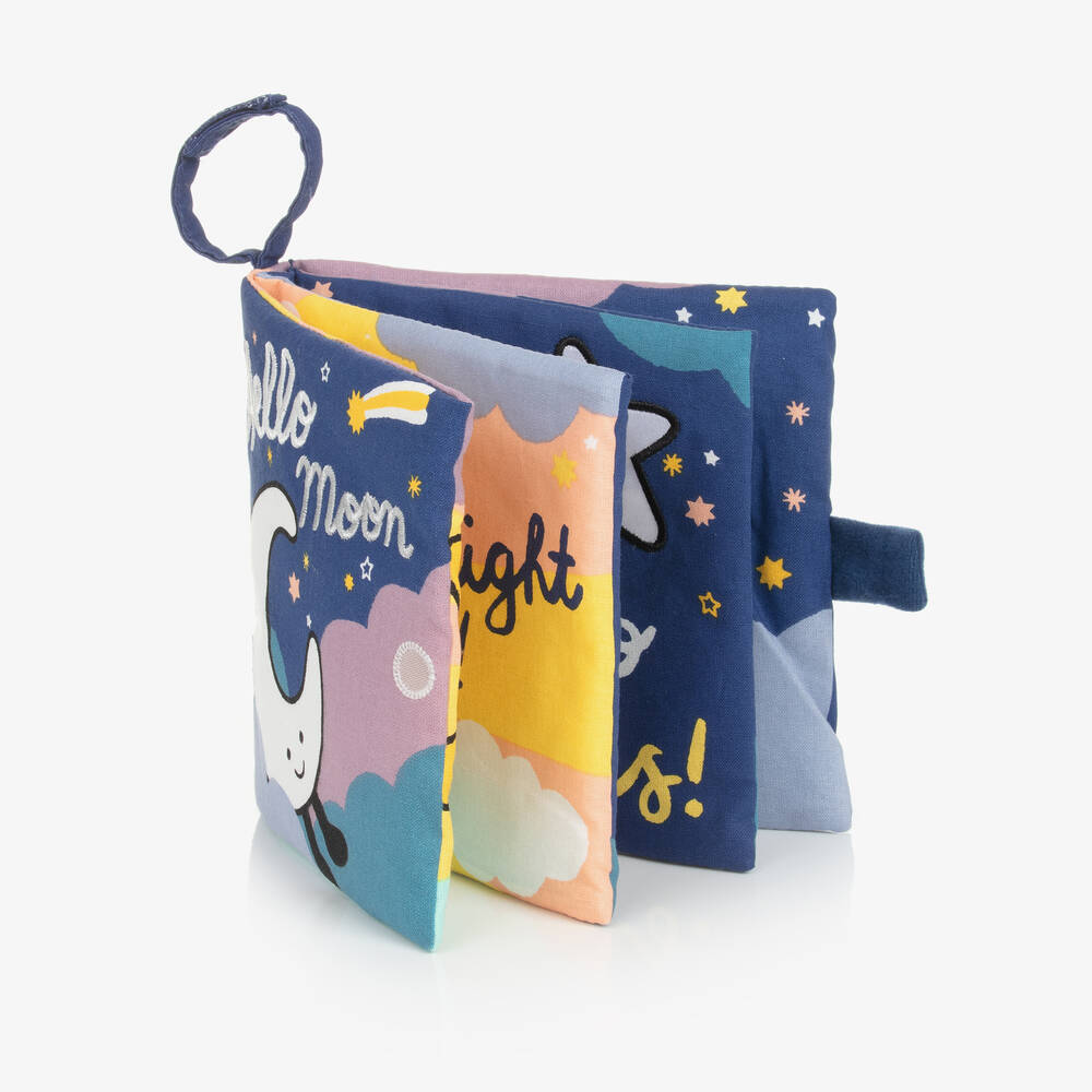 Jellycat-كتاب قماش قطن مرحباً بالقمر للأطفال (16سم) | Childrensalon