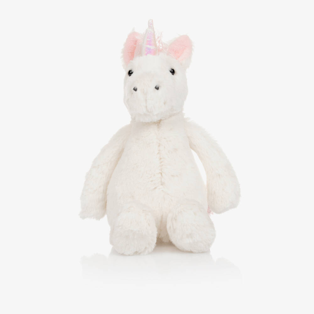 Jellycat-Ivory Bashful Unicorn Soft Toy (23cm) | Childrensalon