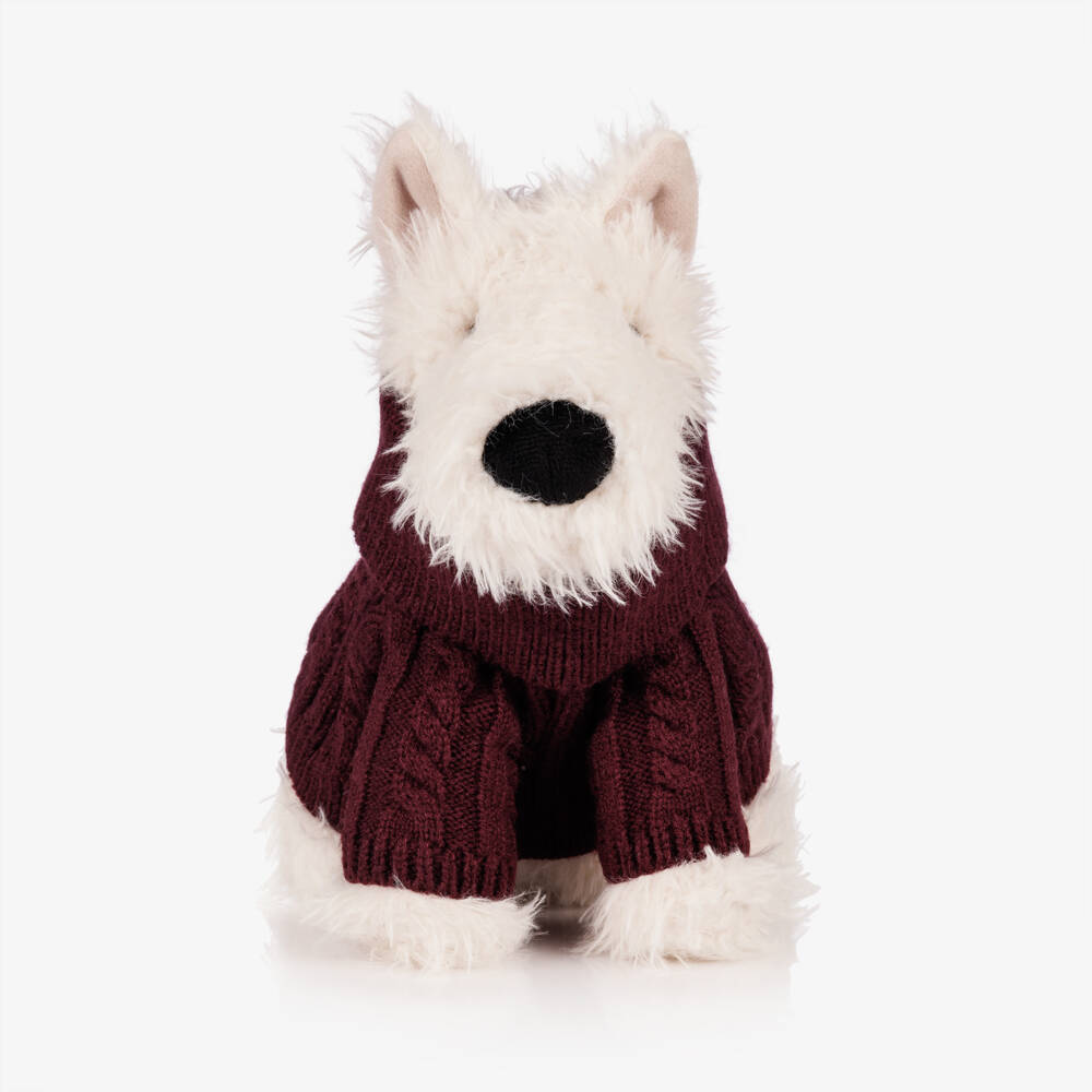 Jellycat-Munro Scottie Dog Soft Toy with Winter Outfit (25cm) | Childrensalon