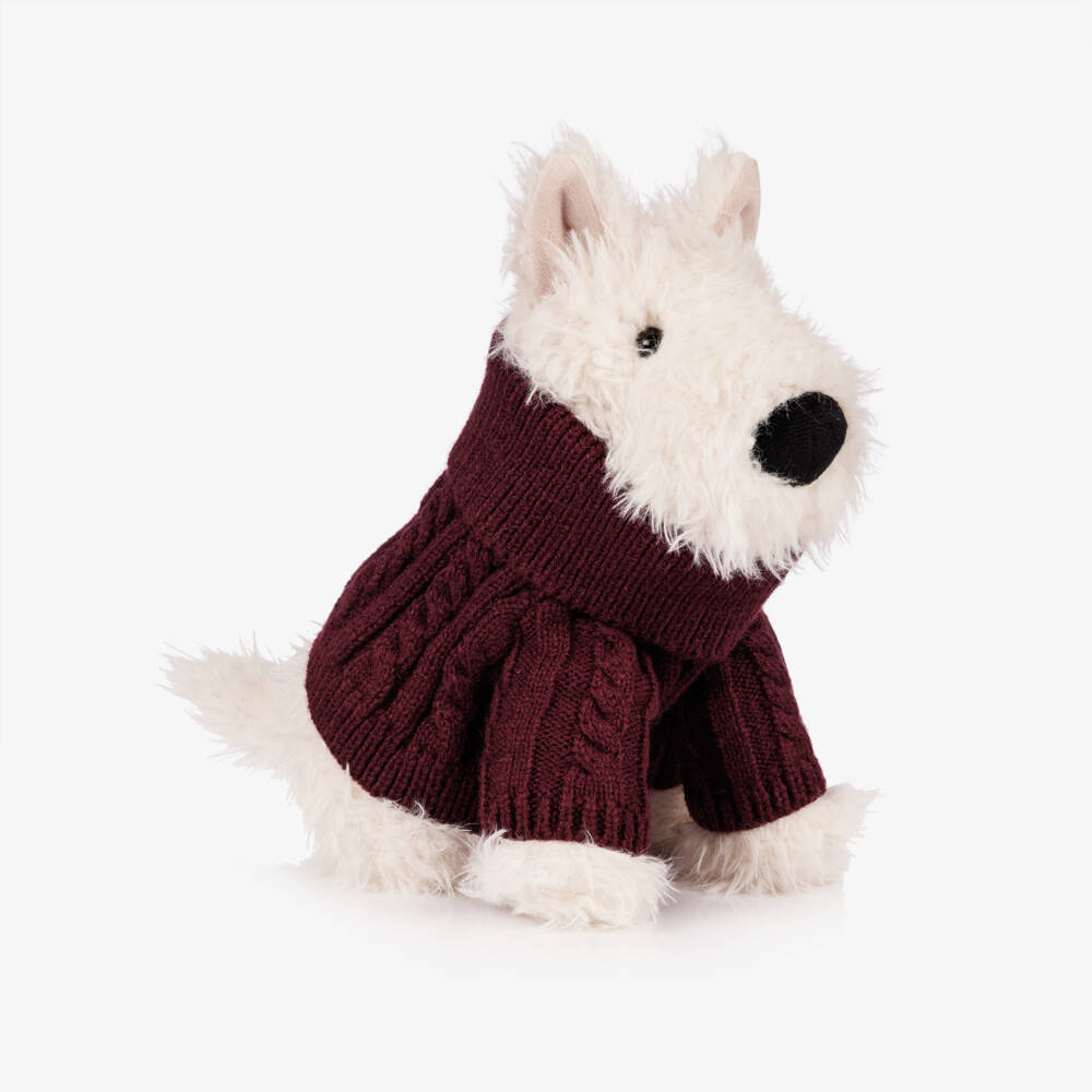 Jellycat-Munro Scottie Dog Soft Toy with Winter Outfit (25cm) | Childrensalon