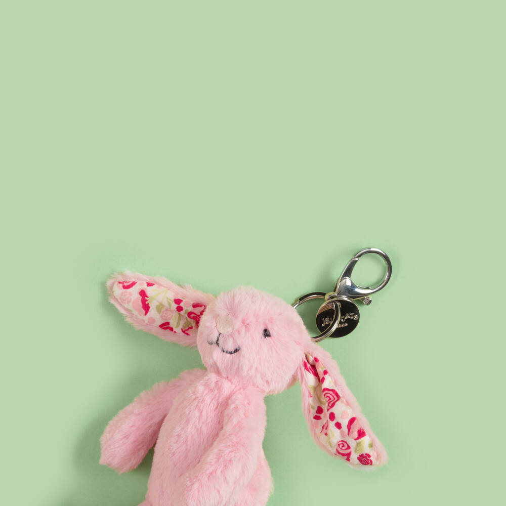 Jellycat-Pink Blushkin Blossom Bunny Bag Charm (18cm) | Childrensalon