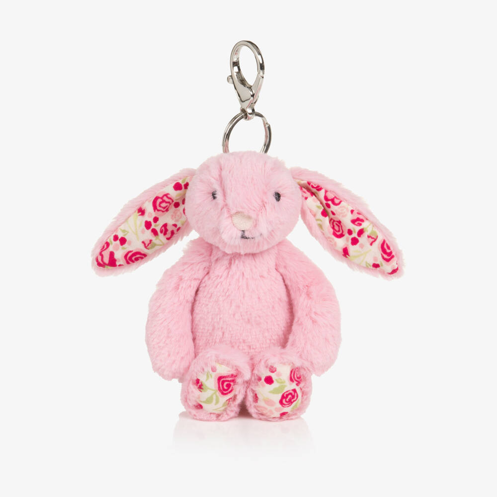 Jellycat-Pink Blushkin Blossom Bunny Bag Charm (18cm) | Childrensalon