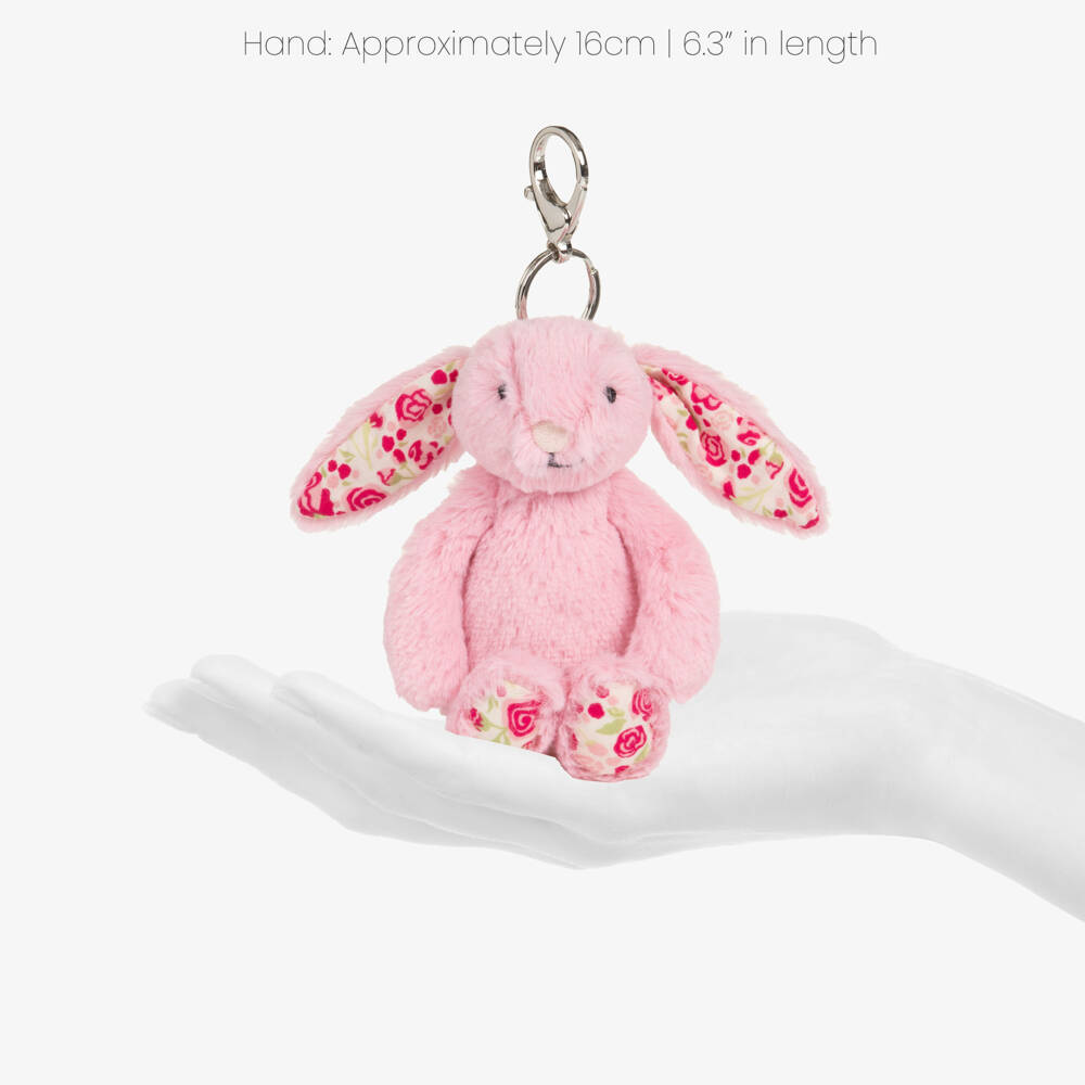 Jellycat-Pink Blushkin Blossom Bunny Bag Charm (18cm) | Childrensalon