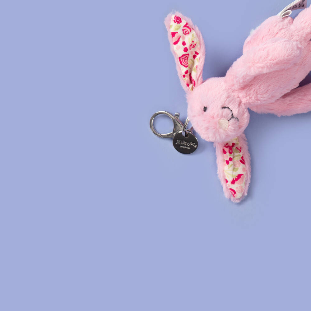 Jellycat-Pink Blushkin Blossom Bunny Bag Charm (18cm) | Childrensalon