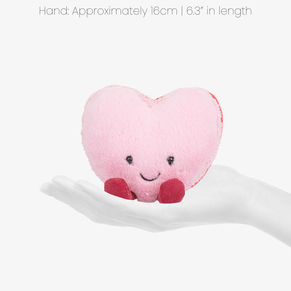 Jellycat-لعبة طرية على شكل قلب لون زهري (13 سم) | Childrensalon