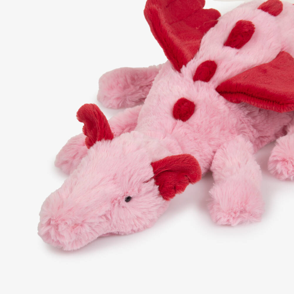 Jellycat- Pink & Red Heart Dragon Soft Toy (50cm) | Childrensalon
