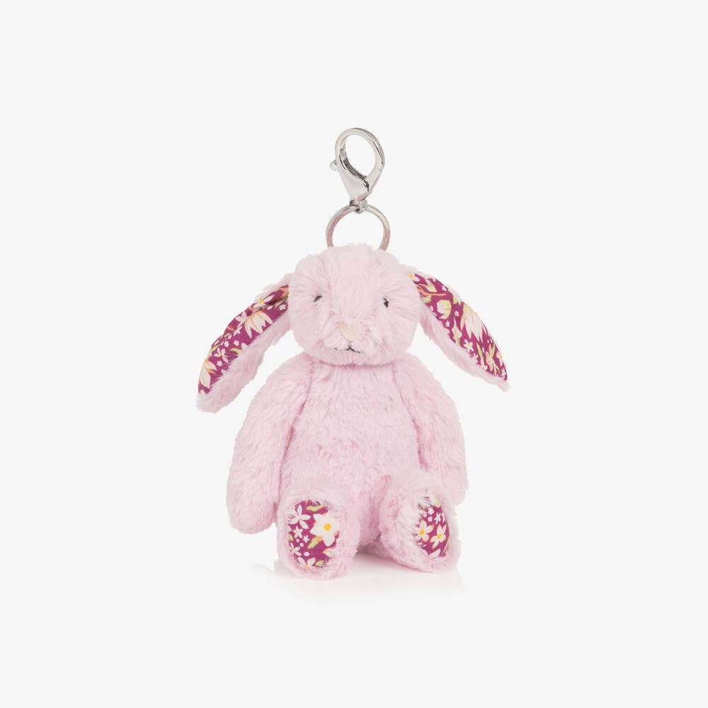 Jellycat-Pink Thistlepop Blossom Bunny Bag Charm (14cm) | Childrensalon