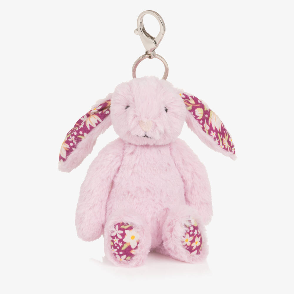 Jellycat-Pink Thistlepop Blossom Bunny Bag Charm (14cm) | Childrensalon