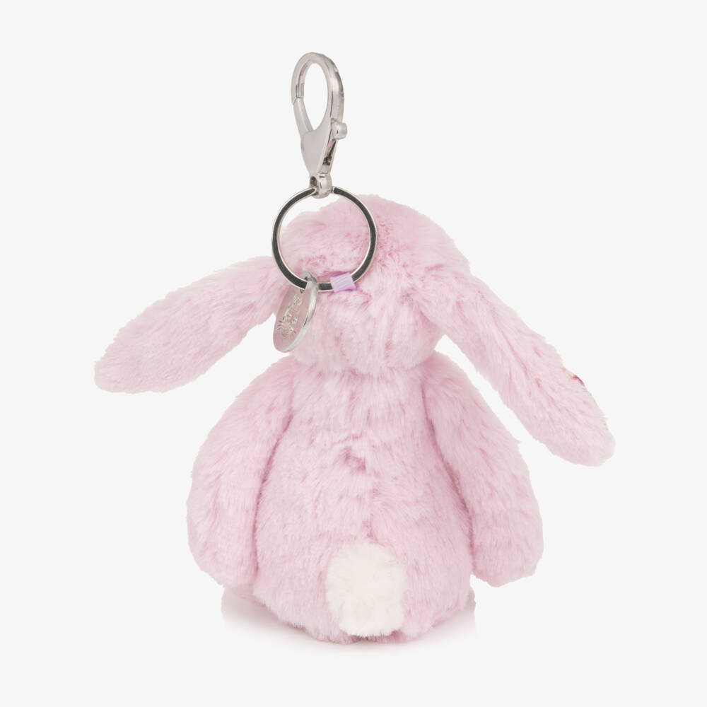 Jellycat-Pink Thistlepop Blossom Bunny Bag Charm (14cm) | Childrensalon