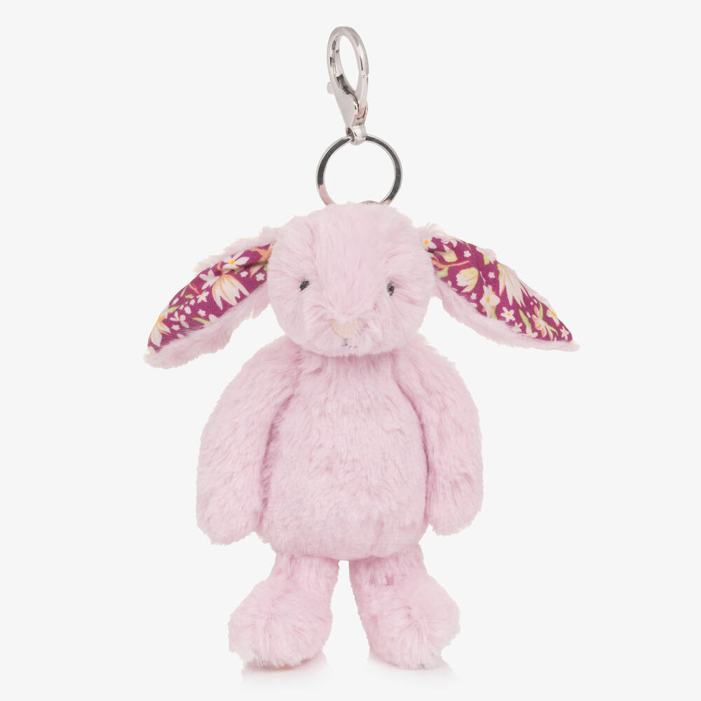 Jellycat-Pink Thistlepop Blossom Bunny Bag Charm (14cm) | Childrensalon