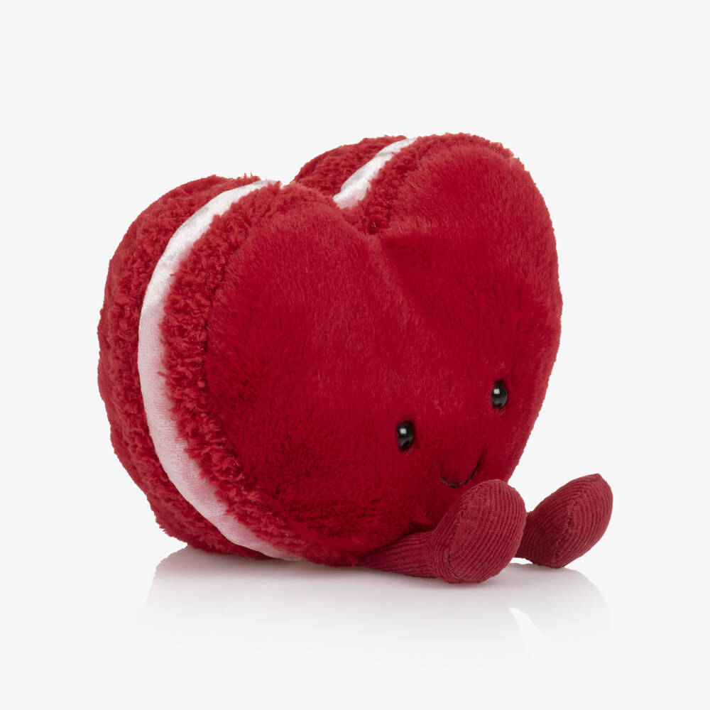 Jellycat-لعبة طرية ماكرون أرليت بشكل قلب لون أحمر (13 سم) | Childrensalon