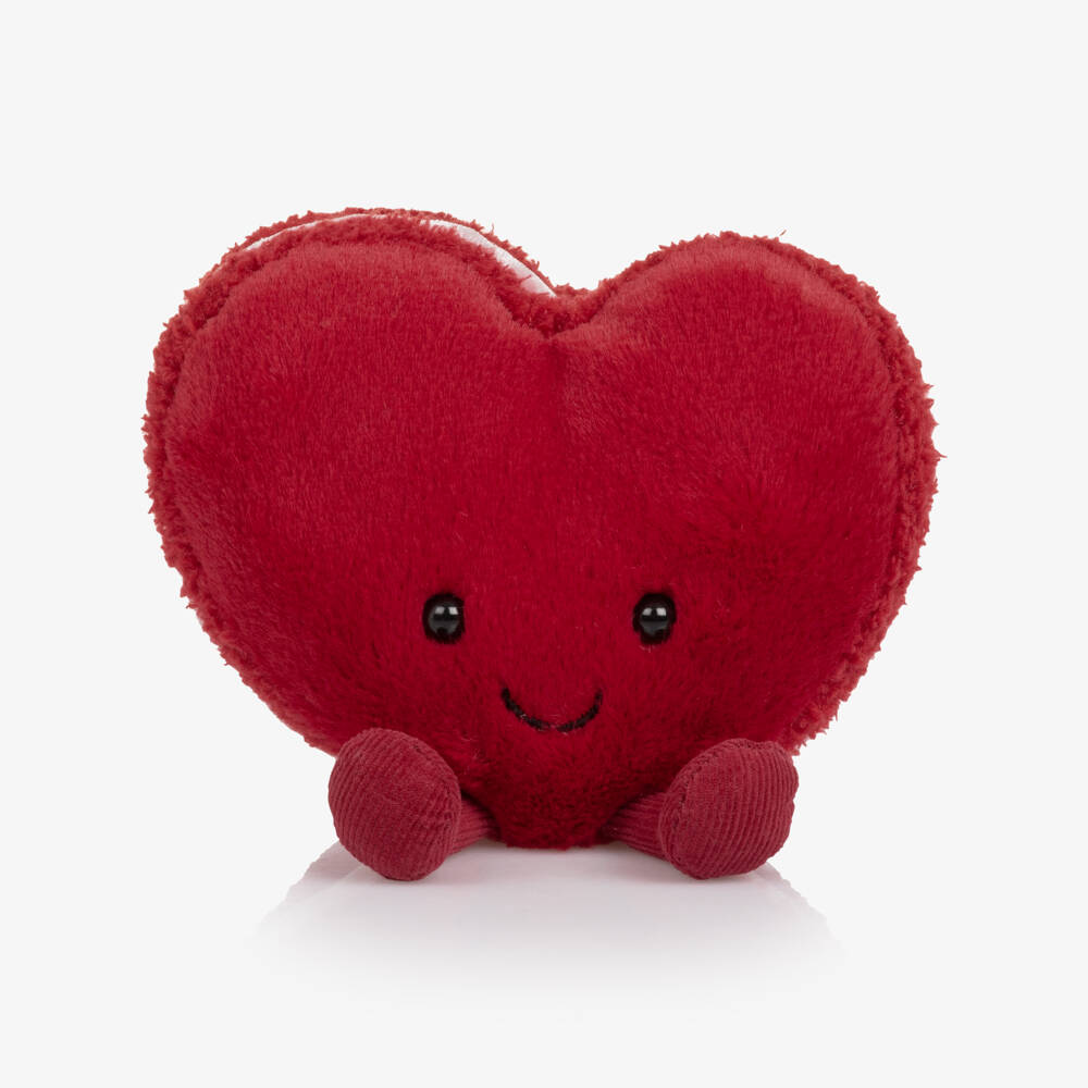 Jellycat-Red Arlette Heart Macaron Soft Toy (13cm) | Childrensalon
